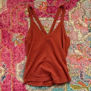 Free People Terracotta Knit Tank Top